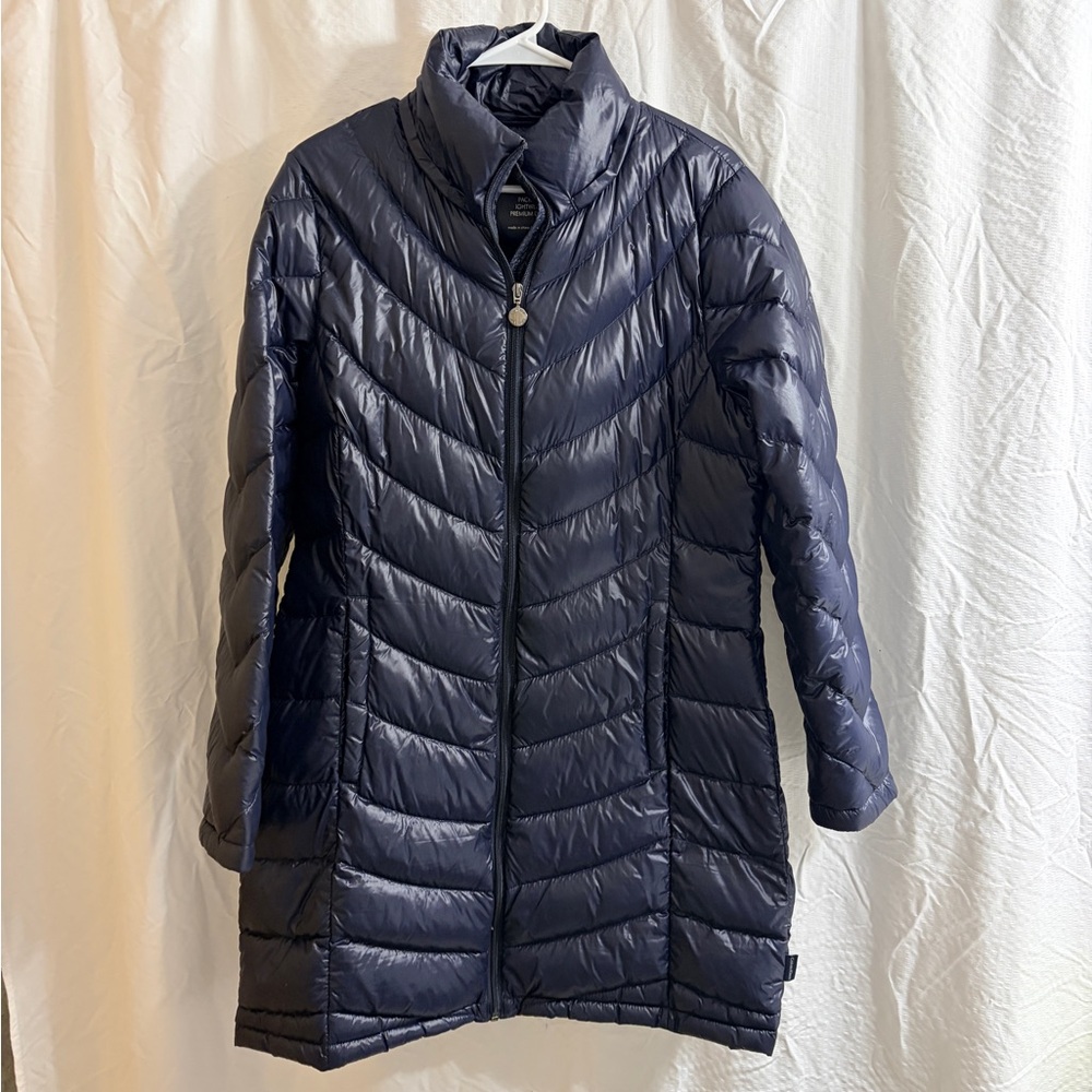 Calvin Klein Long Puffy Down Coat. Size L.